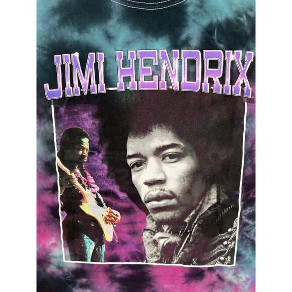 Jimi Hendrix Purple Tie Dye Shirt Adult 2XL Authentic T Shirt Men's XXL - Picture 2 of 7